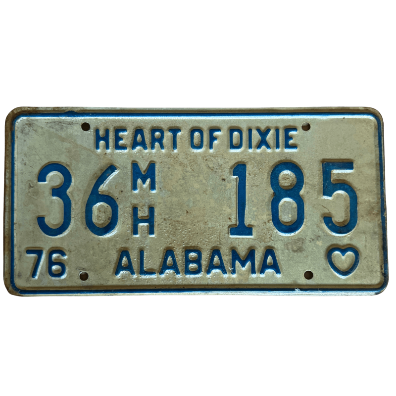 Alabama license plate