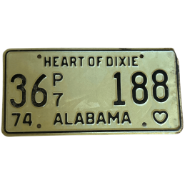 Tablica rejestracyjna Alabama