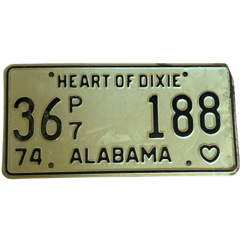 Alabama license plate