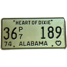 Tablica rejestracyjna Alabama