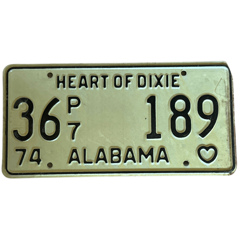 Tablica rejestracyjna Alabama