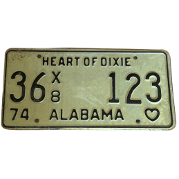 Tablica rejestracyjna Alabama