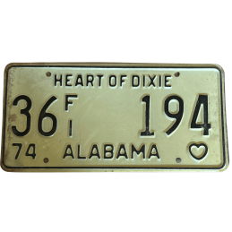Tablica rejestracyjna Alabama
