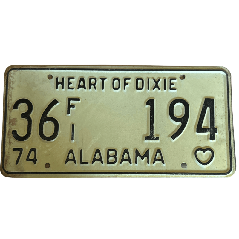 Alabama license plate Alabama license plate