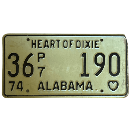 Tablica rejestracyjna Alabama