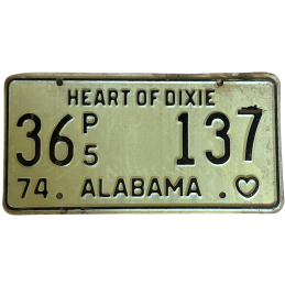 Tablica rejestracyjna Alabama