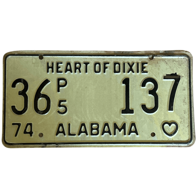 Alabama -Nummernschild Alabama -Nummernschild