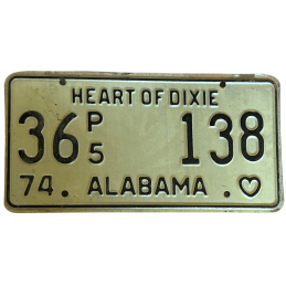 Tablica rejestracyjna Alabama