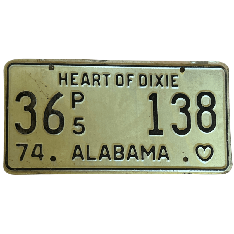 Alabama license plate