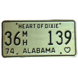 Tablica rejestracyjna Alabama