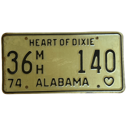 Tablica rejestracyjna Alabama