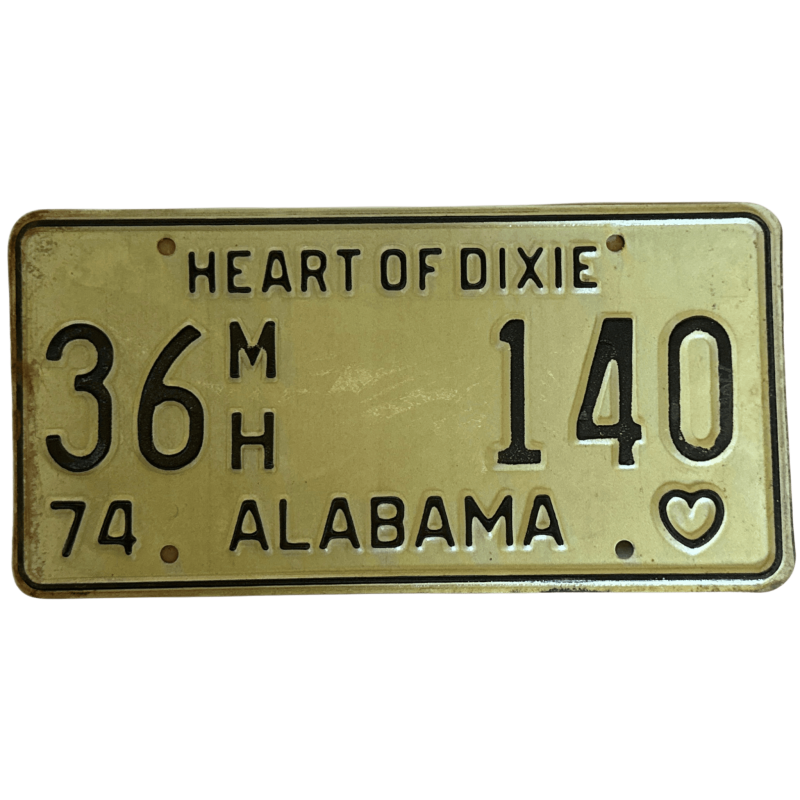 Alabama license plate