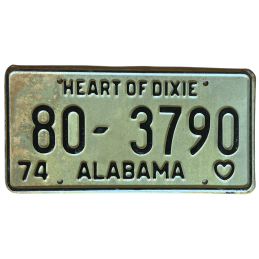 Tablica rejestracyjna Alabama