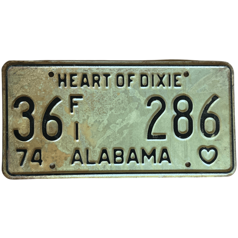 Alabama license plate