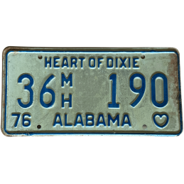 Tablica rejestracyjna Alabama