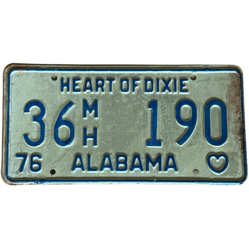 Plaque d'immatriculation de l'Alabama