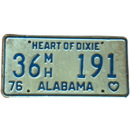 Tablica rejestracyjna Alabama