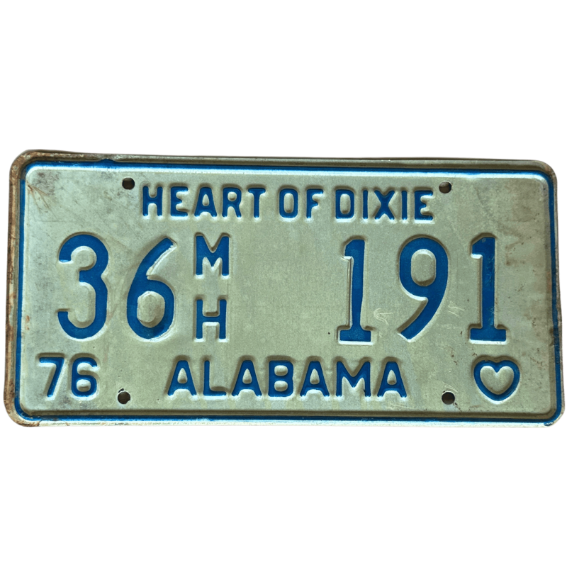 Alabama license plate