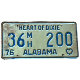 Tablica rejestracyjna Alabama