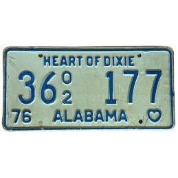 Tablica rejestracyjna Alabama