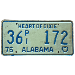 Tablica rejestracyjna Alabama
