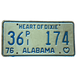 Tablica rejestracyjna Alabama
