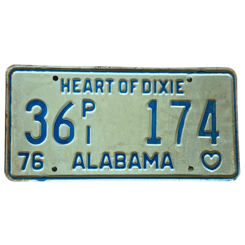 Plaque d'immatriculation de l'Alabama