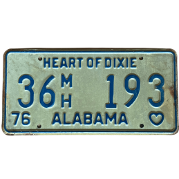 Tablica rejestracyjna Alabama