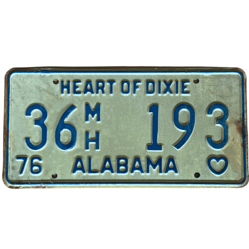 Alabama license plate