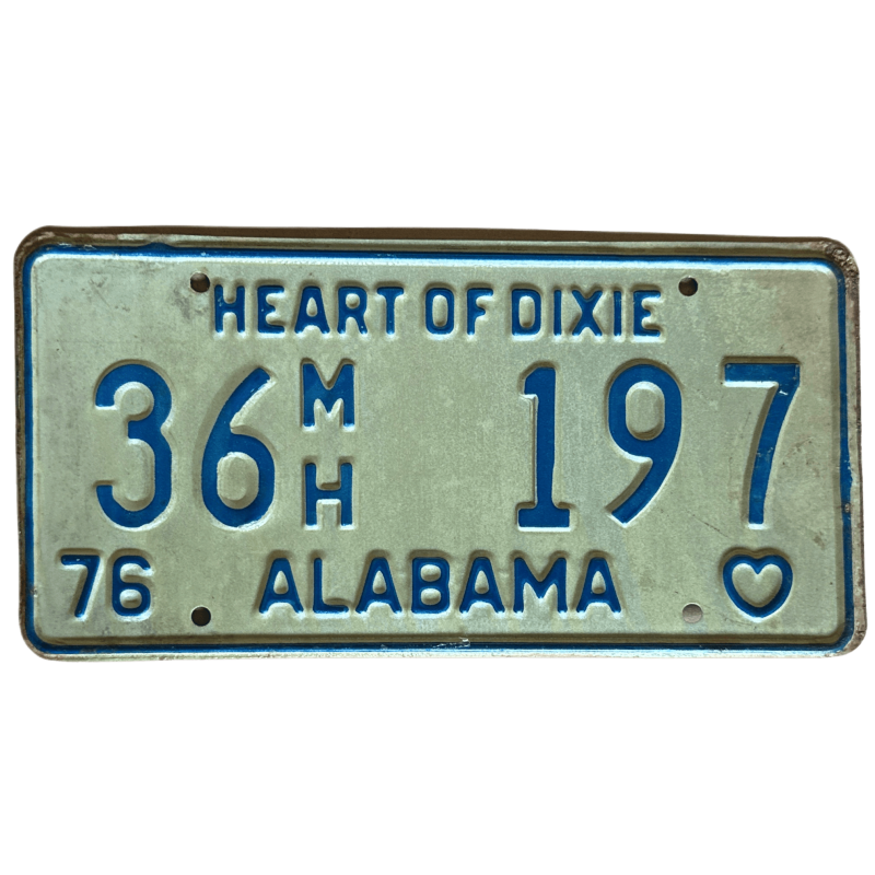 Alabama license plate