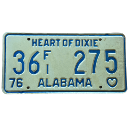Tablica rejestracyjna Alabama