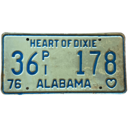 Tablica rejestracyjna Alabama
