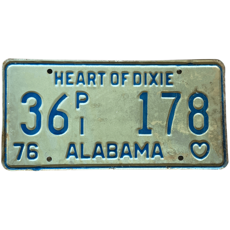 Alabama license plate
