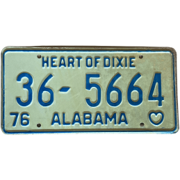 Tablica rejestracyjna Alabama