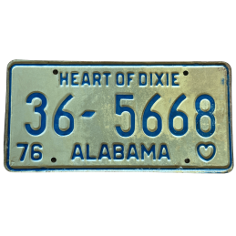 Tablica rejestracyjna Alabama