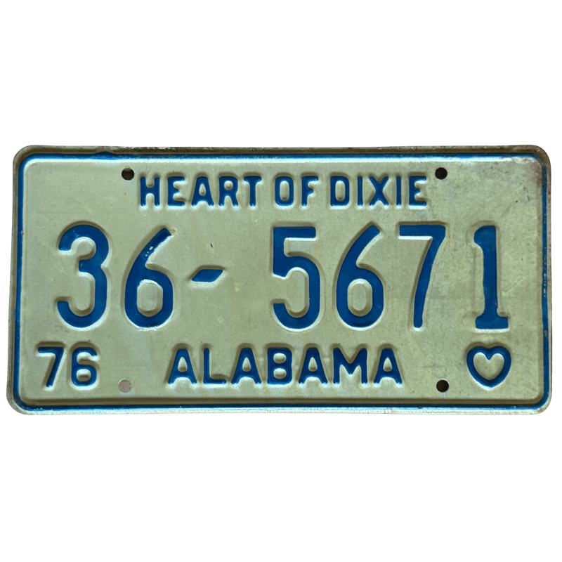 Placa de Alabama Placa de Alabama