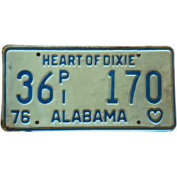 Tablica rejestracyjna Alabama