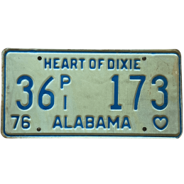 Tablica rejestracyjna Alabama