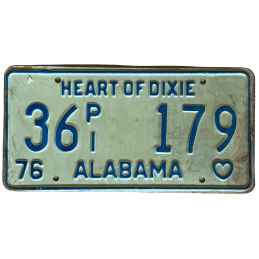 Tablica rejestracyjna Alabama