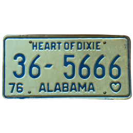 Tablica rejestracyjna Alabama