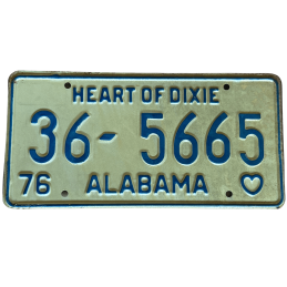 Tablica rejestracyjna Alabama
