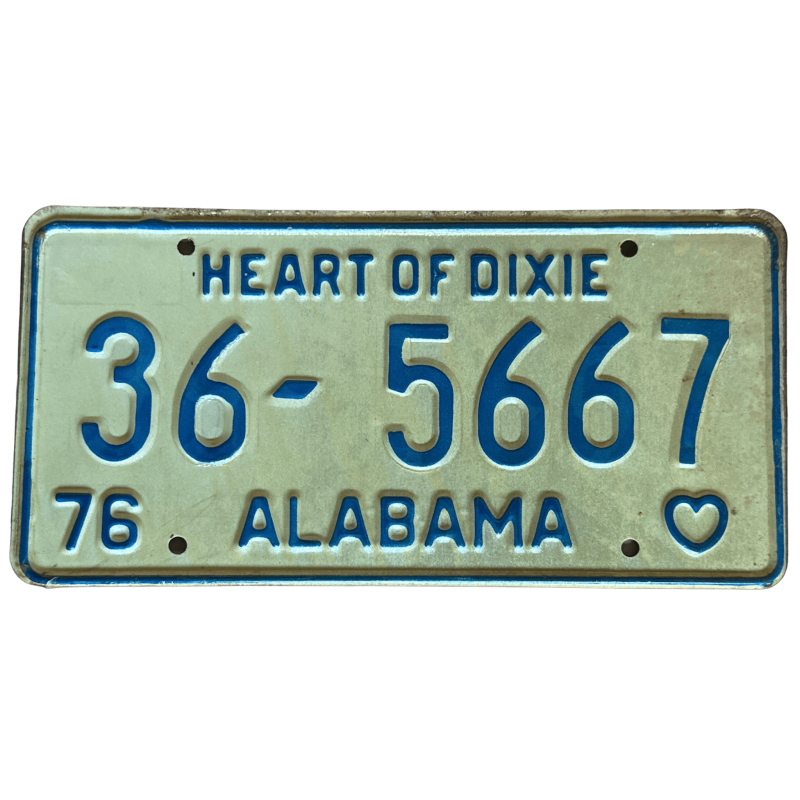 Tablica rejestracyjna Alabama