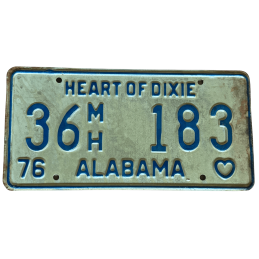 Tablica rejestracyjna Alabama