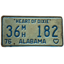 Tablica rejestracyjna Alabama
