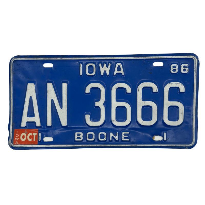 Iowa -Nummernschild Iowa -Nummernschild