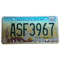 Arizona license plate