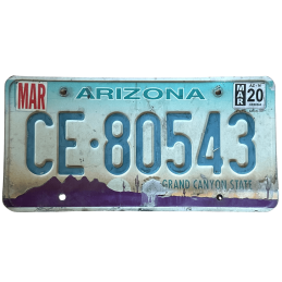 Arizona license plate