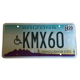 Arizona license plate