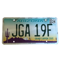 Arizona license plate