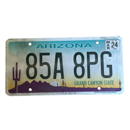 Arizona license plate